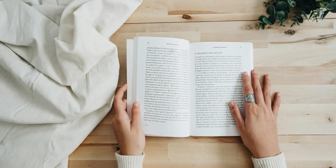 open book on table