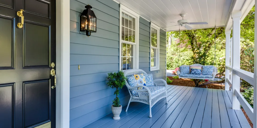 patio in front of house