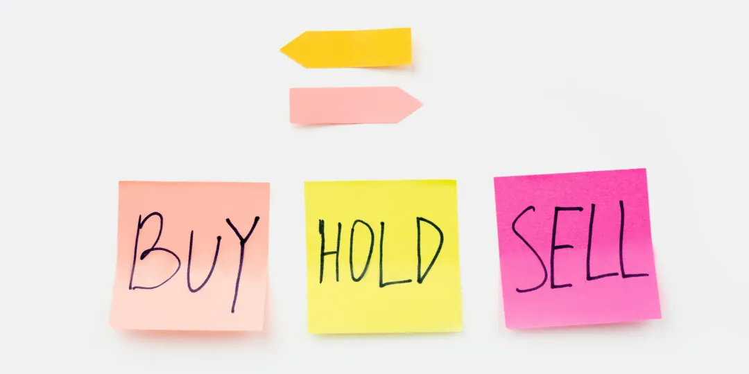 post-it notes buy hold sell