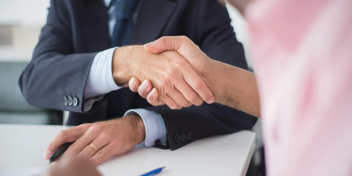 two business men shaking hands