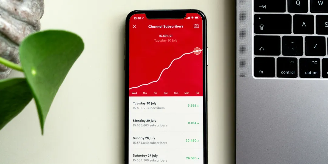 youtube channel subscriber growth on phone